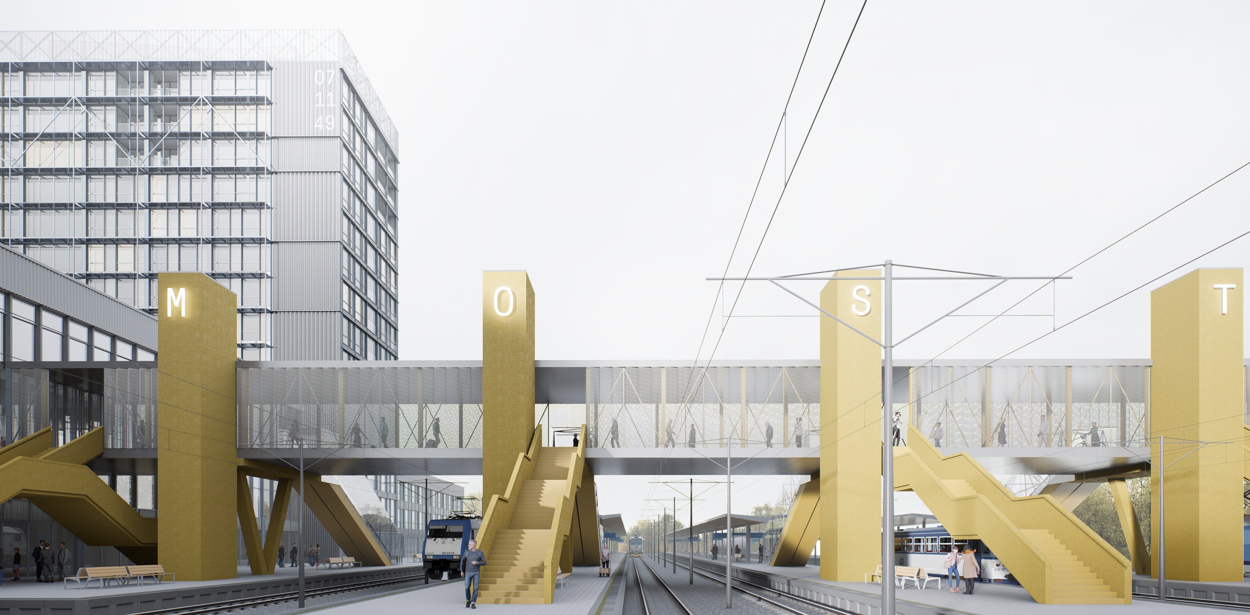 Nádraží v Mostě čeká proměna podle návrhu ateliéru BYRÓ architekti 